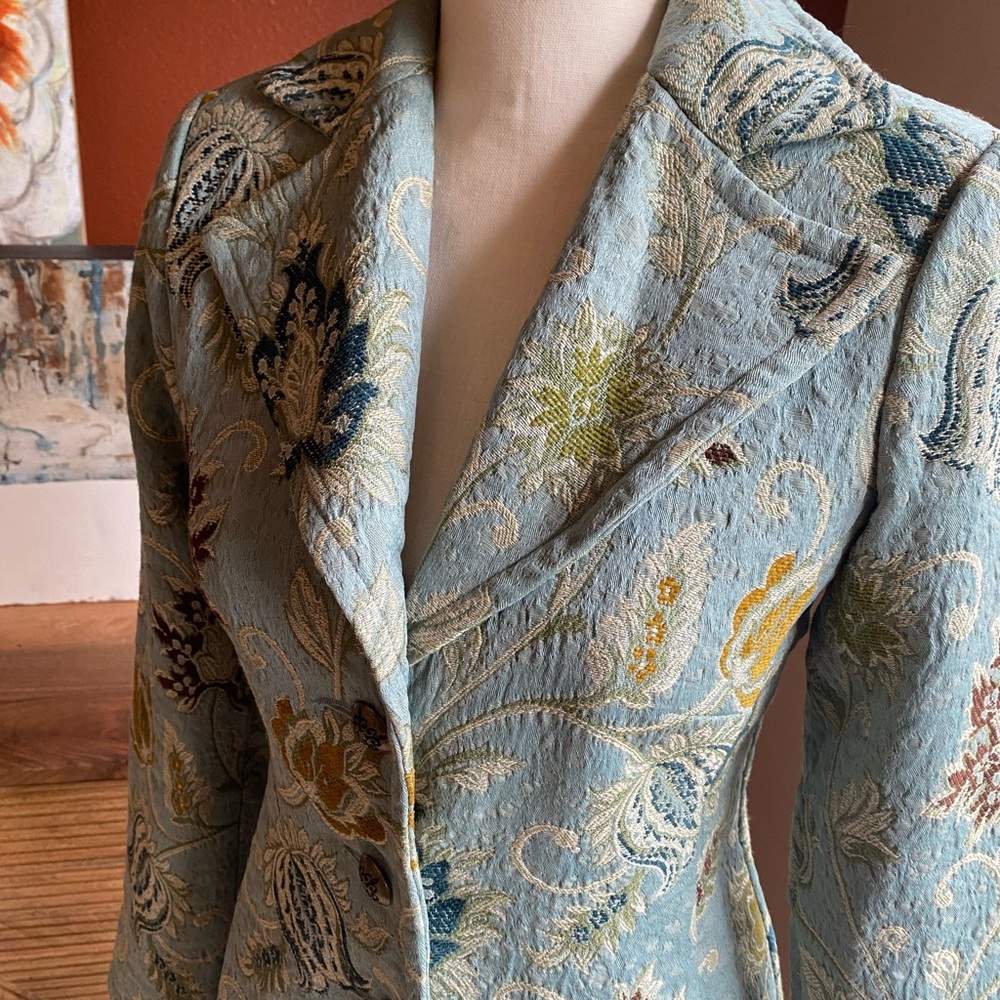 CAbi Tapestry Quilted Coat Jacket 0